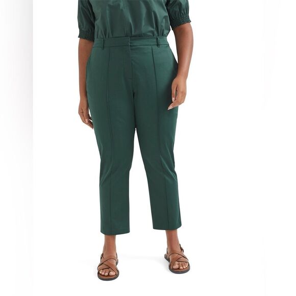 Moschino • Green pleated cropped ankle trousers - Picture 1 of 10